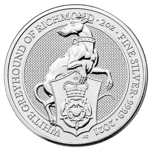 2021 Britain Queen's Beasts Greyhound of Richmond 2 oz Silver BU