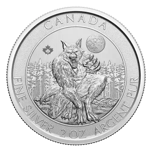 2021 Canada Creatures of the North: Werewolf 2 oz Silver BU