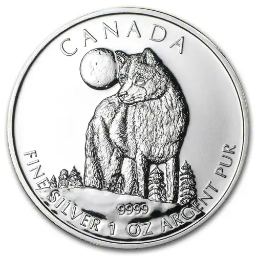 2011 1 oz Canadian Wolf Silver Coin (BU)
