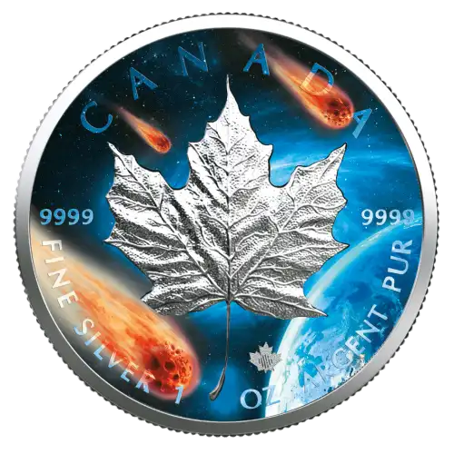 2021 Glowing Galaxy III Canada Maple Leaf 1 oz Silver