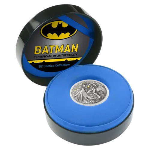2021 Cook Islands Batman 2 oz Silver Antiqued
