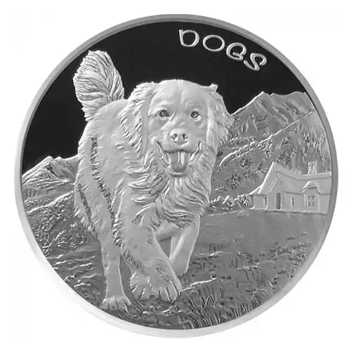 【フィジ―2022年50セント純銀貨】１オンス／犬　ドッグ／カラー銀貨 2022-Fiji-Dogs-Silver-BU-Coin-