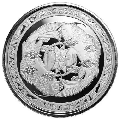 2023 Silver 1 oz Fiji Koi Fish BU Coin