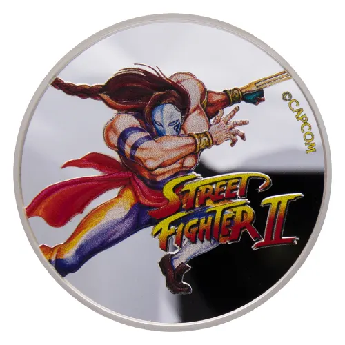 2021 Fiji Street Fighter II Vega 1 oz Silver Colored BU