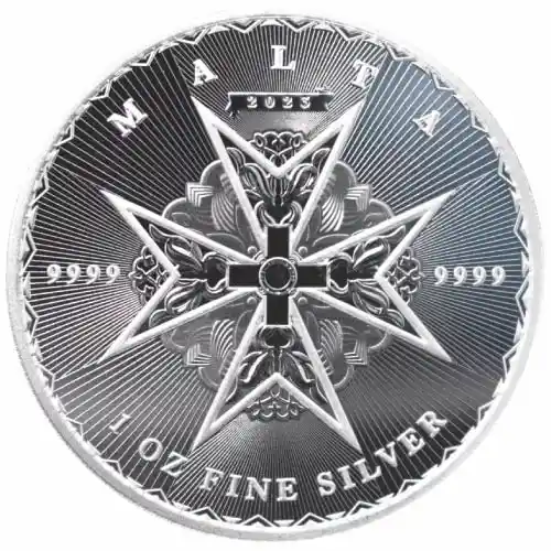 2023 Silver 1 oz Malta: Maltese Cross Coin BU