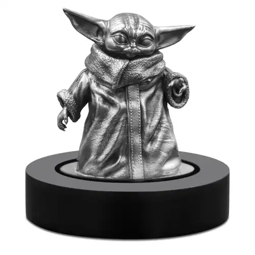 2021 Star Wars Mandalorian The Child 150g Silver Miniature Statue