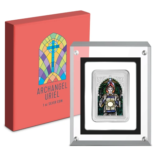 2021 Niue Archangel Uriel 1 oz Silver Proof Colored