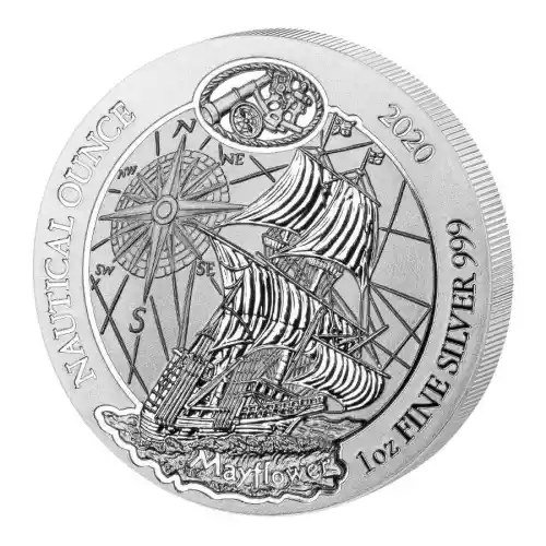 2020 Rwanda Nautical Ounce Mayflower 1 oz Silver BU