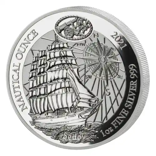 2021 Rwanda Nautical Ounce Sedov 1 oz Silver Proof