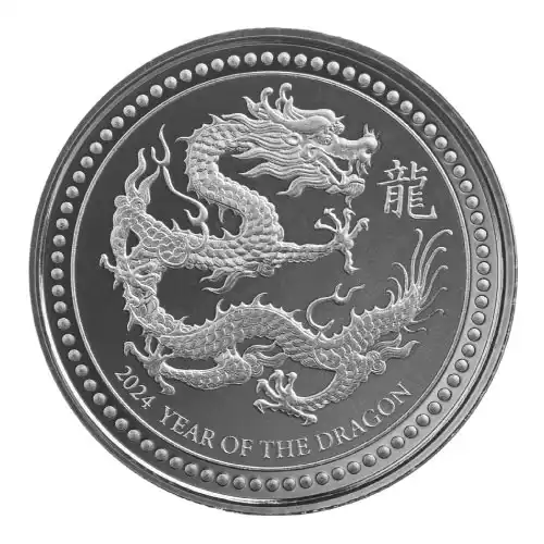 2024 Silver 1/2 oz Samoa Year of the Dragon BU Coin