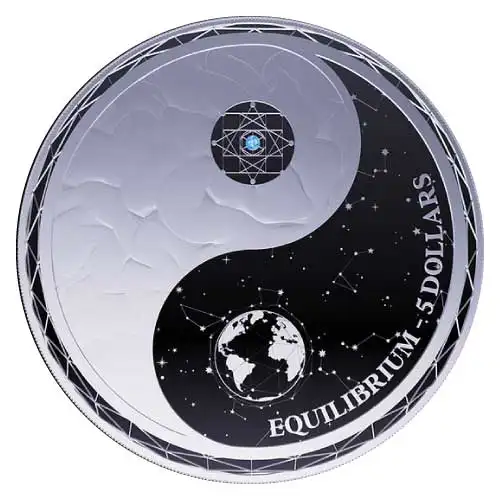 2022 Silver Tokelau Equilibrium: Yin Yang 1 oz Proof