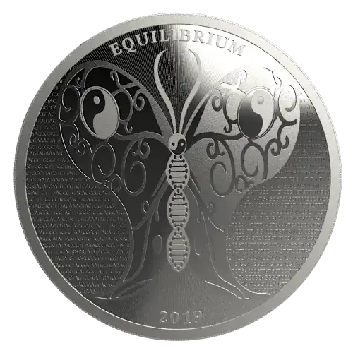 2019 Silver Tokelau Equilibrium: Butterfly 1 oz BU