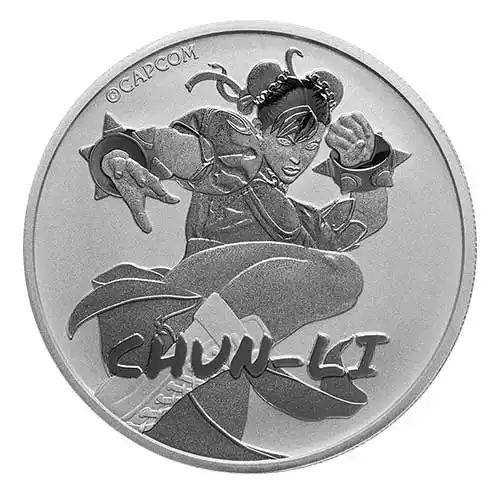 2022 Tuvalu Street Fighter: Chun Li 1 oz Silver BU