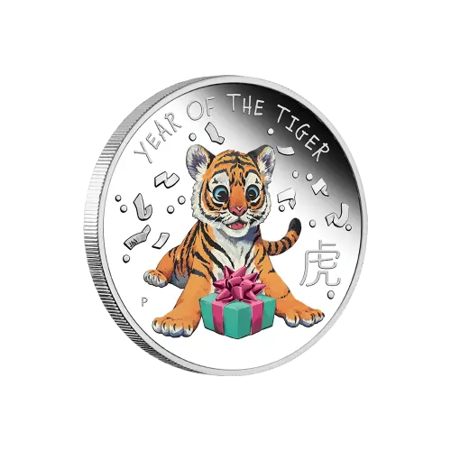 2022 Tuvalu Baby Tiger 1/2 oz Silver Proof