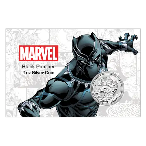 2018 Silver 1 oz Tuvalu Black Panther (In Card)