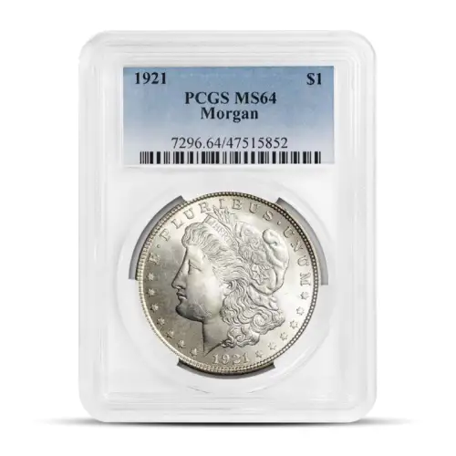 1921 Morgan Silver Dollar (MS64, PCGS)