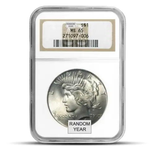 Silver Peace Dollar NGC MS65 (Random)