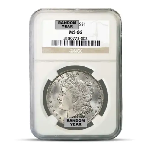 Pre-1921 Morgan Silver Dollar (Random, MS66, NGC)