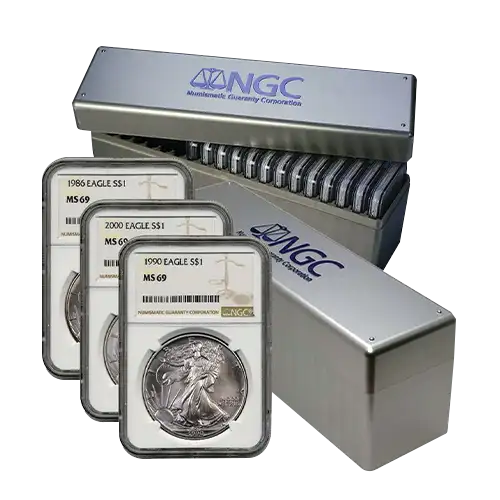 1986-2022 American Silver Eagle 38-Coin Set NGC MS69 (Type 1 & 2)