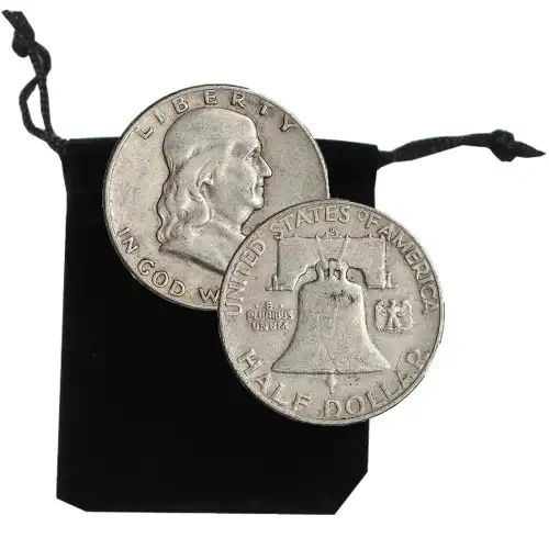 90% Silver - $1 FV Franklin Half Dollar Circulated