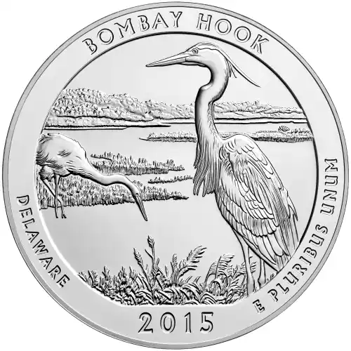 2015 Silver 5 oz ATB Bombay Hook, Delaware