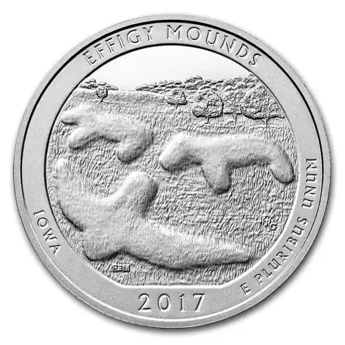 2017 Silver 5 oz ATB Effigy Mounds, Iowa