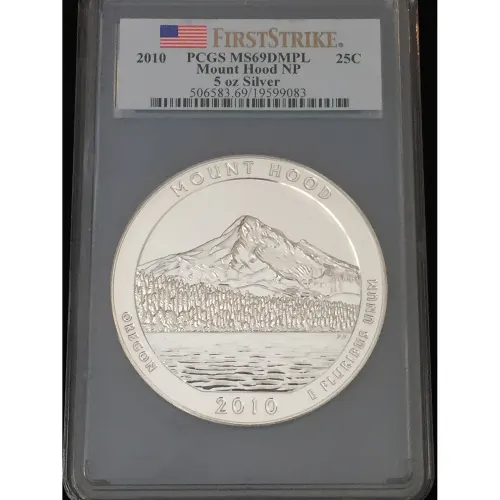 2010 Silver 5 oz ATB Mount Hood NP First Strike PCGS MS69 DMPL