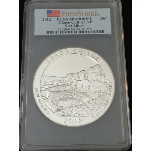 2012 Silver 5 oz ATB Chaco Culture NP First Strike PCGS MS69 DMPL