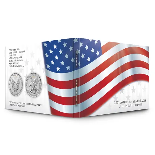 2021 American Silver Eagle New Heritage 2-Coin Set BU