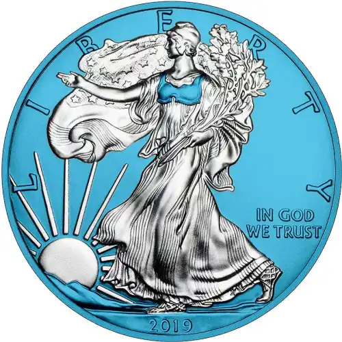 2019 Space Blue American Silver Eagle - 1 oz