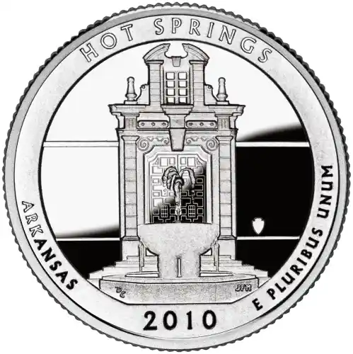 2010-S  Hot Springs America the Beautiful Quarter : Silver Proof