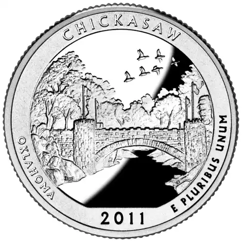 2011-S Silver Proof ATB Quarter - CHICKASAW