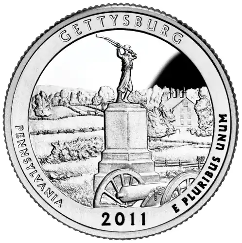 2011-S Silver Proof ATB Quarter - GETTYSBURG