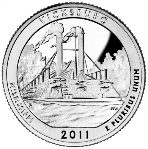2011-S Vicksburg America the Beautiful Quarters : Silver Proof