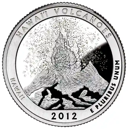 2012-S Silver Proof ATB Quarter - HAWAII VOLCANOES