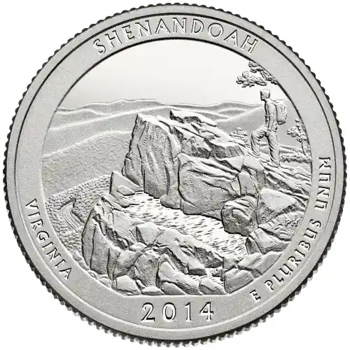 2014-S Shenandoah America the Beautiful Quarters : Silver Proof