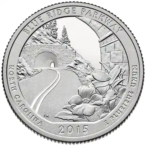 2015-S Blue Ridge Parkway America the Beautiful Quarters : Silver Proof