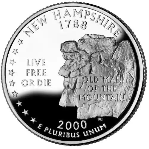 2000-S Silver Proof State Quarter - NEW HAMPSHIRE