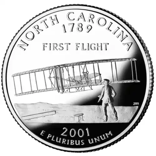 2001-S Silver Proof State Quarter - NORTH CAROLINA