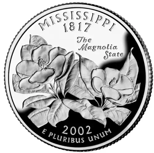 2002-S Silver Proof State Quarter - MISSISSIPPI