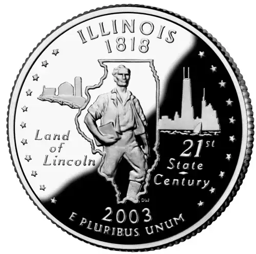 2003-S Silver Proof State Quarter - ILLINOIS