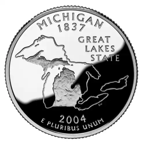 2004-S Silver Proof State Quarter - MICHIGAN