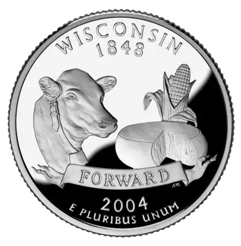 2004-S Silver Proof State Quarter - WISCONSIN