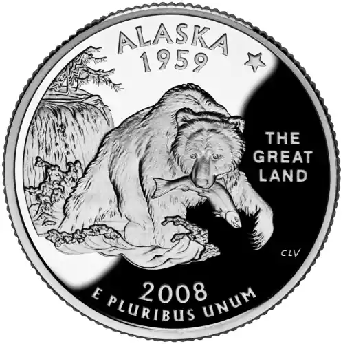 2008-S Silver Proof State Quarter - ALASKA