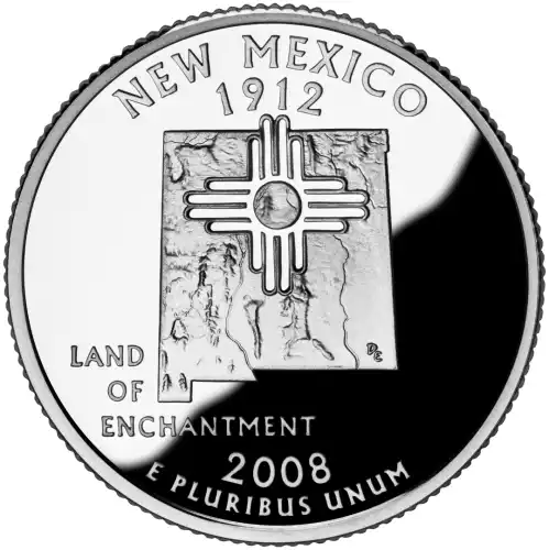 2008-S Silver Proof State Quarter - NEW MEXICO