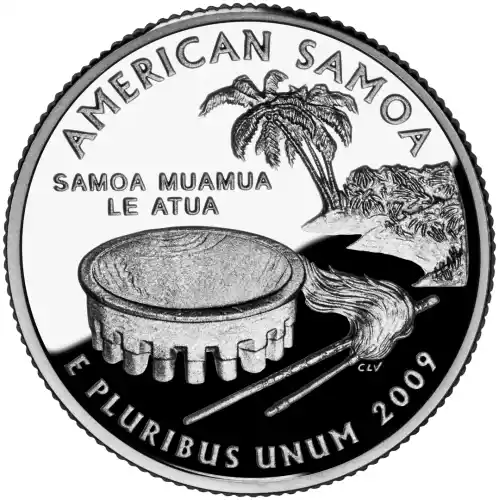 2009-S Silver Proof Territories Quarter - AMERICAN SAMOA