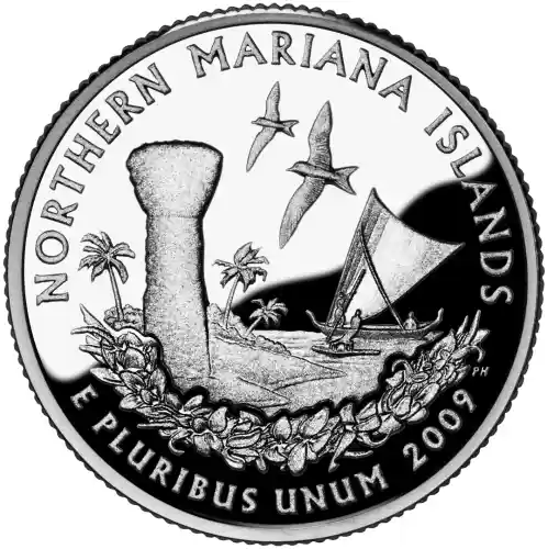 2009-S Silver Proof Territories Quarter - NORTHERN MARIANA ISLANDS