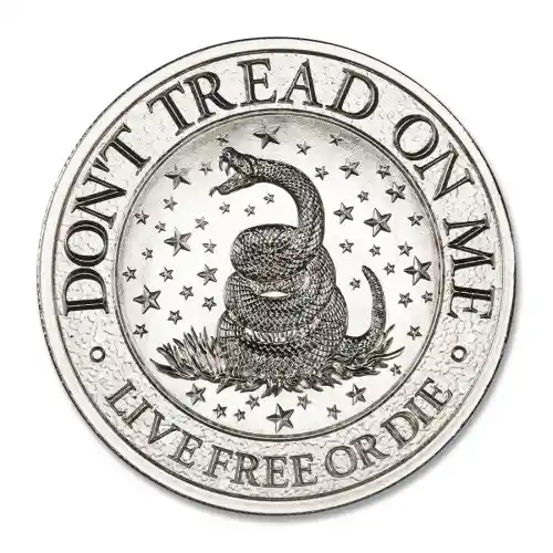 Intaglio Don’t Tread On Me Silver BU Round - 2 oz