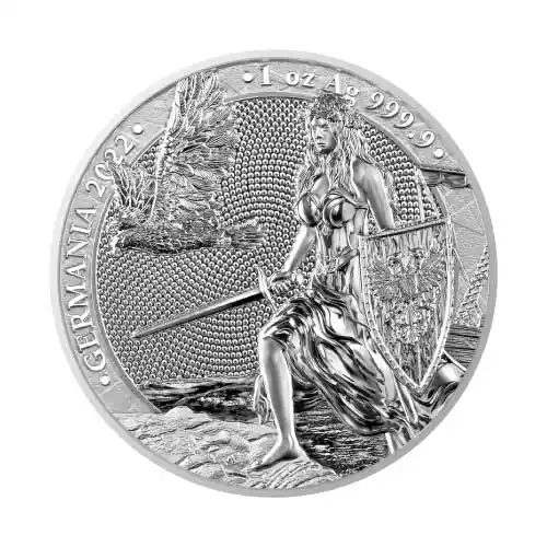 2022 Lady Germania 5 Mark 1 oz Silver BU Round