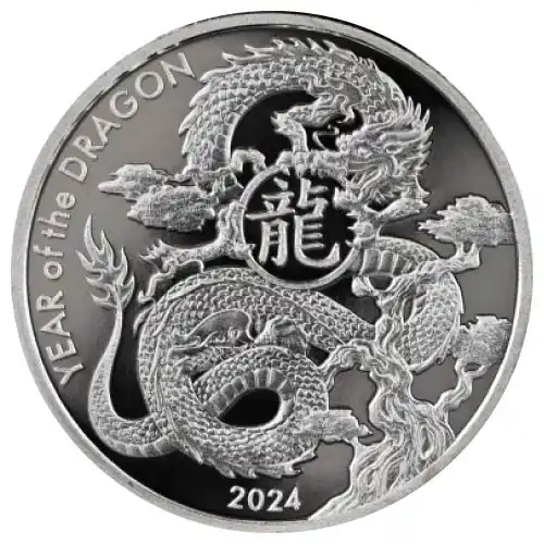 2024 Silver 1 oz Asahi Lunar Dragon Round